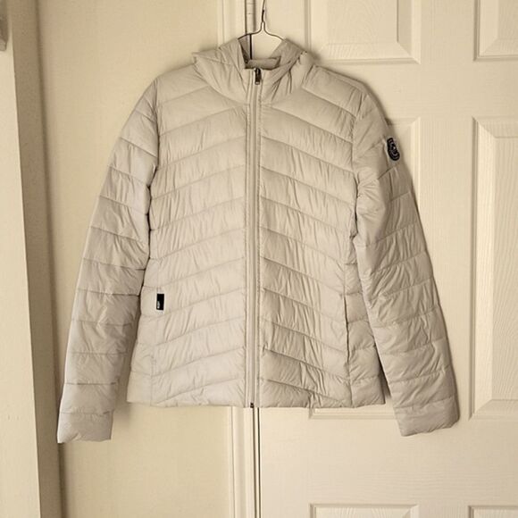 Roxy Puffer Jacket M Women's Lightweight Light Gray Lightweight - Picture 1 of 6